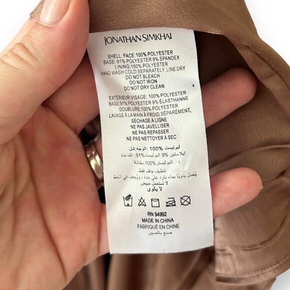 Jonathan Simkhai Conrad Hammered Sequins Blazer Mini Dress Latte 2 Women’s - Picture 6 of 10